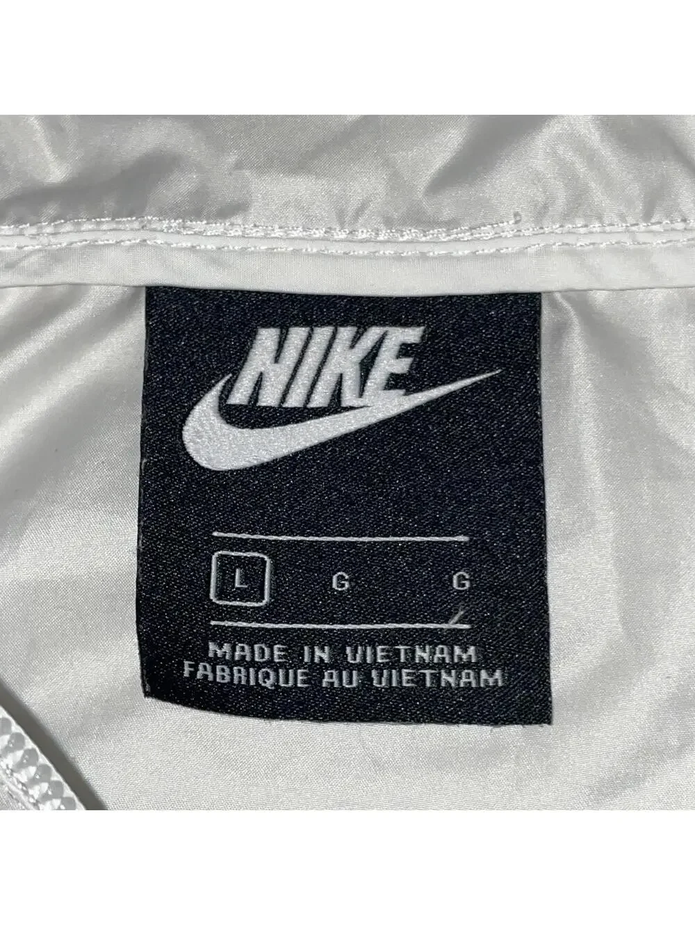 Nike Cropped 1/2 Zip Womens Windbreaker Jacket Gray Hooded Colourblock